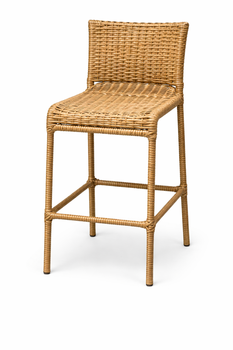 Banquinho de vime dourado claro