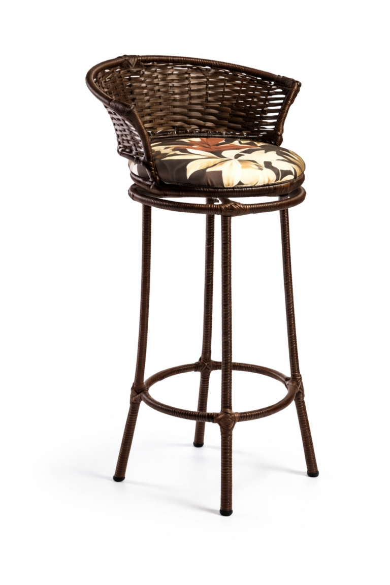 Banqueta de bar com estampa tropical